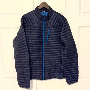 Men’s Eddie Bauer MicroTherm Down Jacket - Great Condition - Size TL -  Navy
